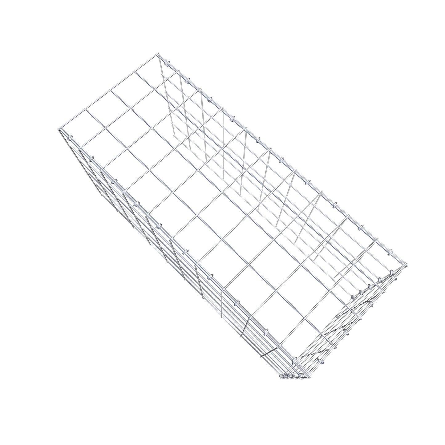 Mounted gabion type 4 100 cm x 50 cm x 40 cm (L x H x D), mesh size 10 cm x 10 cm, C-ring
