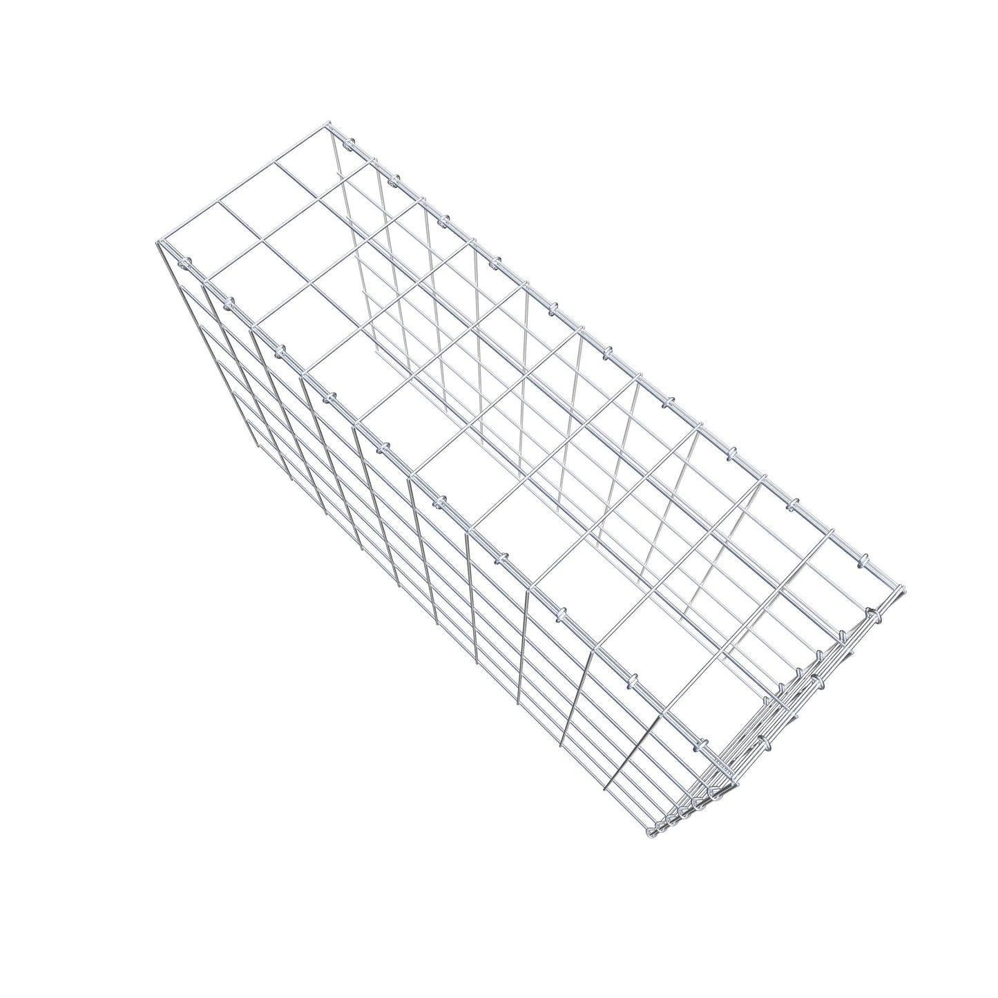 Mounted gabion type 4 100 cm x 60 cm x 30 cm (L x H x D), mesh size 10 cm x 10 cm, C-ring