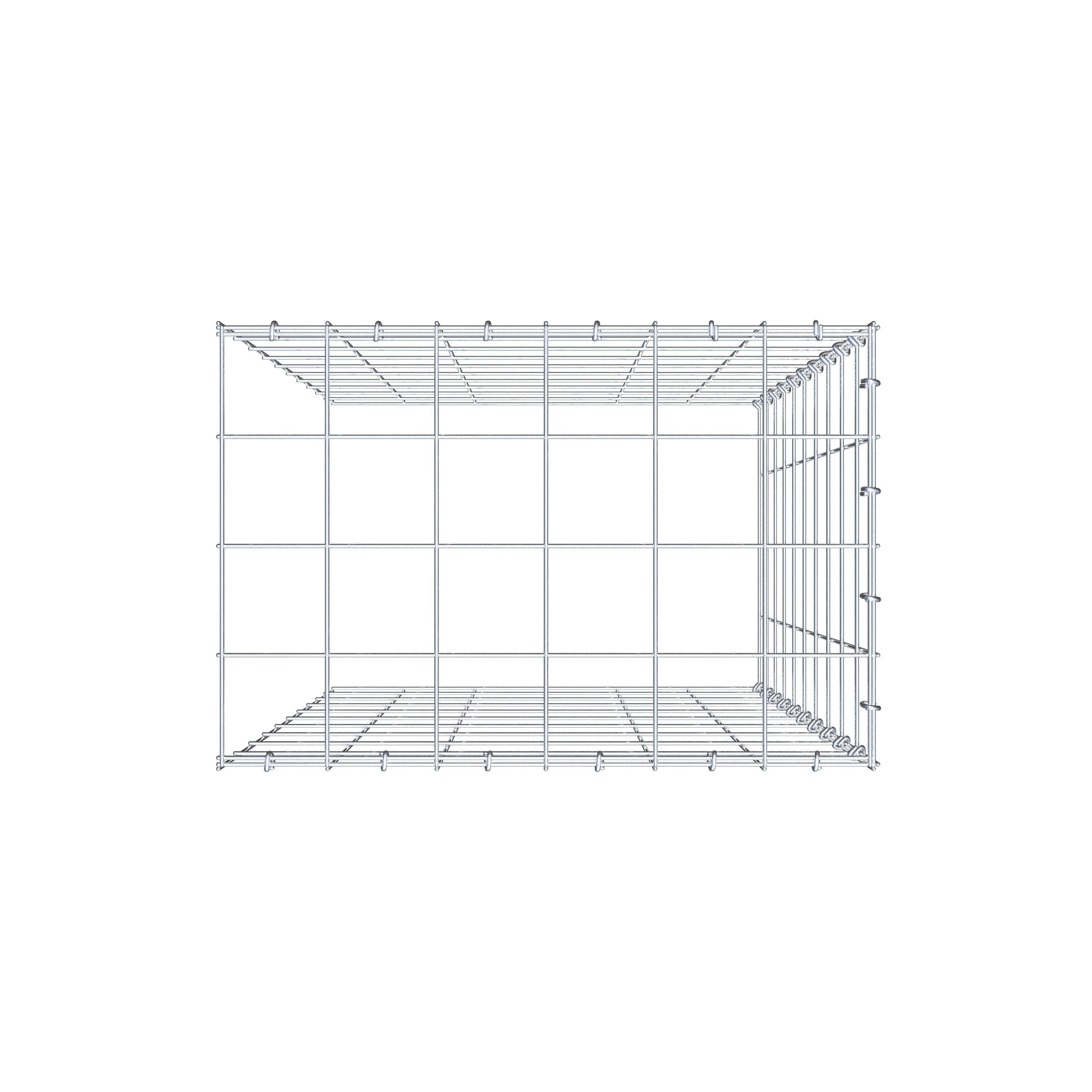 Anbaugabione Typ 4 100 cm x 60 cm x 40 cm (L x H x T), Maschenweite 10 cm x 10 cm, C-Ring