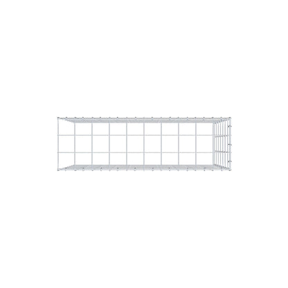 Mounted gabion type 4 100 cm x 70 cm x 30 cm (L x H x D), mesh size 10 cm x 10 cm, C-ring