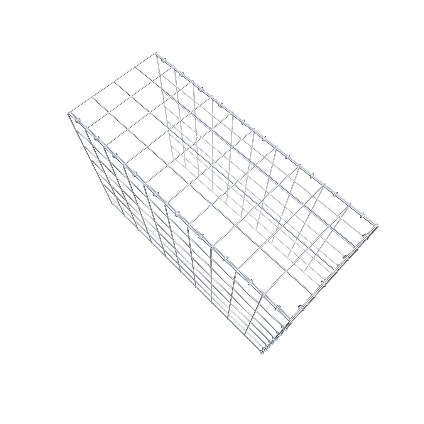Monteret gabion type 4 100 cm x 70 cm x 40 cm (L x H x D), maskestørrelse 10 cm x 10 cm, C-ring