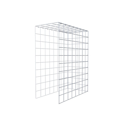 Typ 4 påbyggnadsgabion 100 cm x 80 cm x 40 cm (L x H x D), maskstorlek 10 cm x 10 cm, C-ring