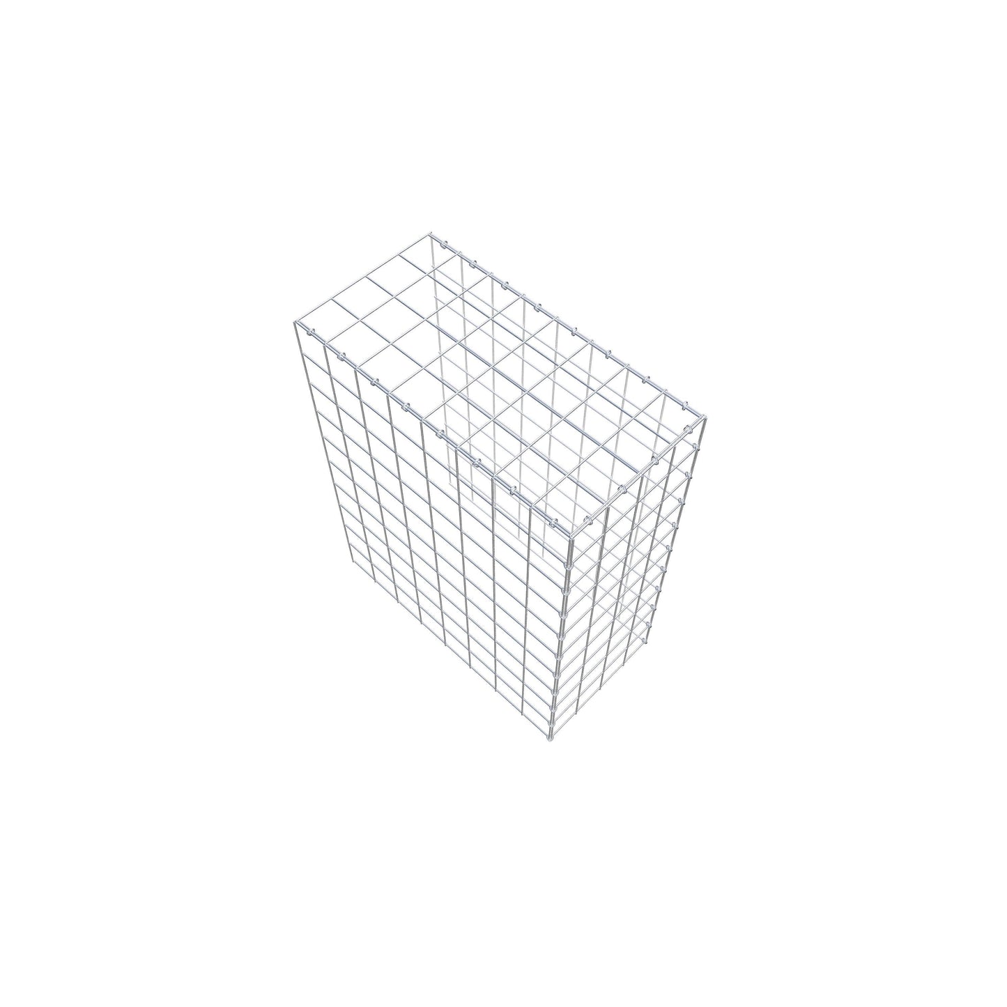 Typ 4 påbyggnadsgabion 100 cm x 80 cm x 40 cm (L x H x D), maskstorlek 10 cm x 10 cm, C-ring