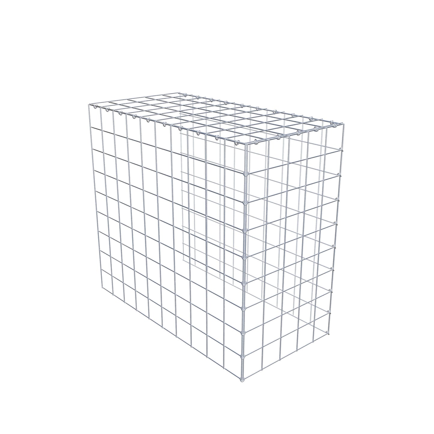 Monteret gabion type 4 100 cm x 90 cm x 50 cm (L x H x D), maskestørrelse 10 cm x 10 cm, C-ring