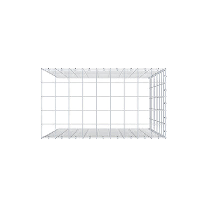 Monteret gabion type 4 100 cm x 90 cm x 50 cm (L x H x D), maskestørrelse 10 cm x 10 cm, C-ring