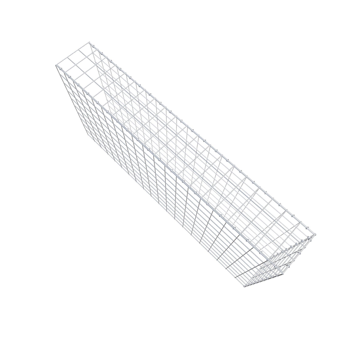 Mounted gabion type 4 200 cm x 100 cm x 30 cm (L x H x D), mesh size 10 cm x 10 cm, C-ring
