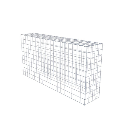 Monteret gabion type 4 200 cm x 100 cm x 40 cm (L x H x D), maskestørrelse 10 cm x 10 cm, C-ring