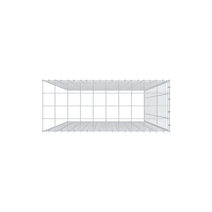 Monteret gabion type 4 200 cm x 100 cm x 40 cm (L x H x D), maskestørrelse 10 cm x 10 cm, C-ring
