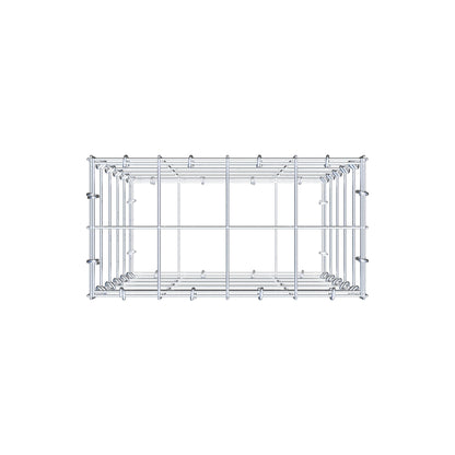 Gavión 50 cm x 40 cm x 20 cm (L x A x P), malla 10 cm x 10 cm, anillo en C