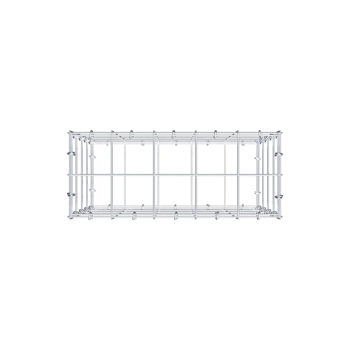 Gavión 50 cm x 40 cm x 20 cm (L x A x P), malla 10 cm x 10 cm, anillo en C