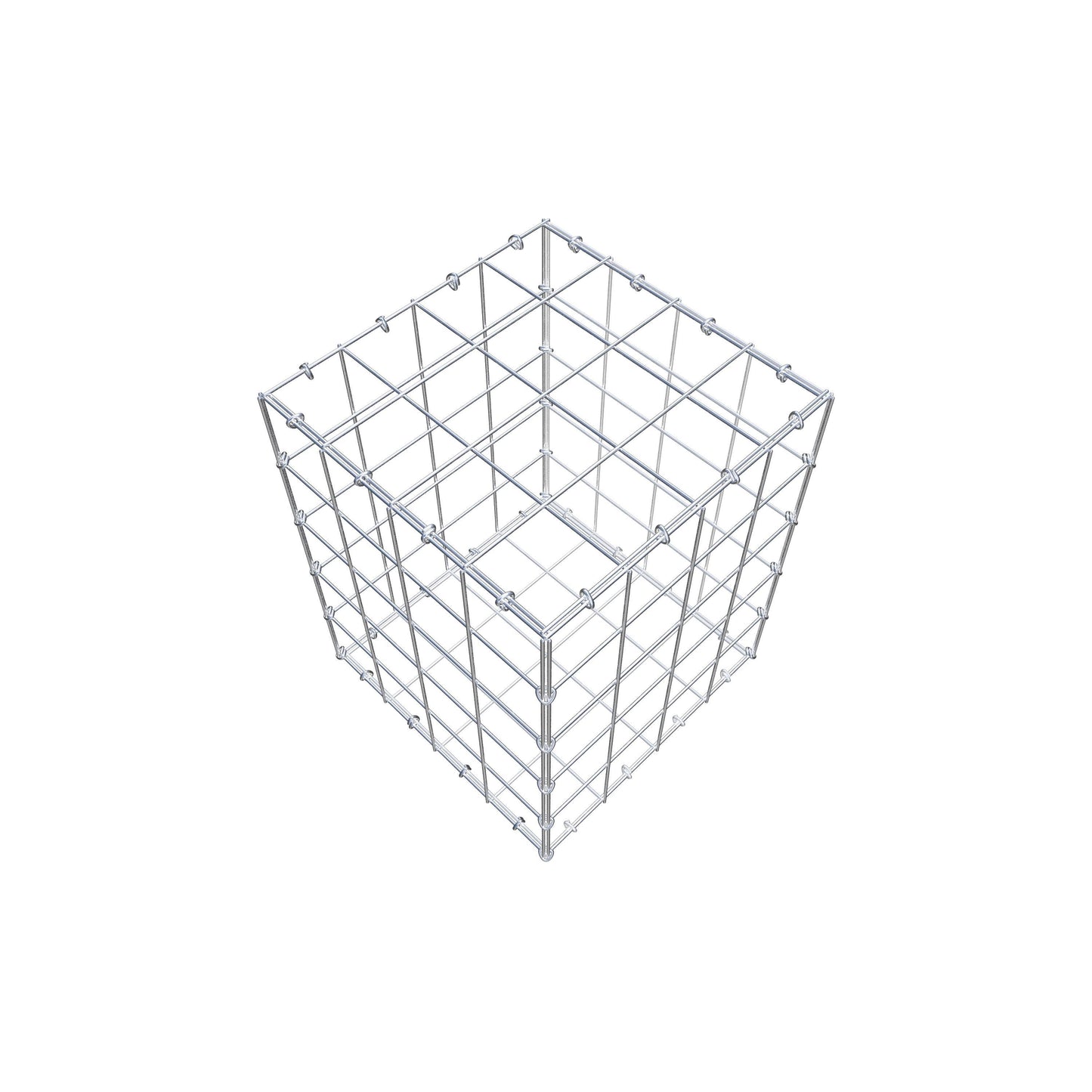 Gavión 50 cm x 40 cm x 40 cm (L x A x P), malla 10 cm x 10 cm, anillo en C