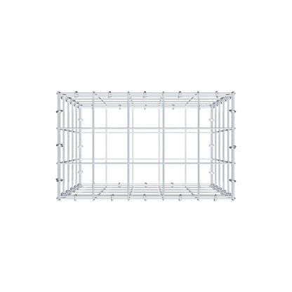 Gavión 50 cm x 50 cm x 30 cm (L x A x P), malla 10 cm x 10 cm, anillo en C