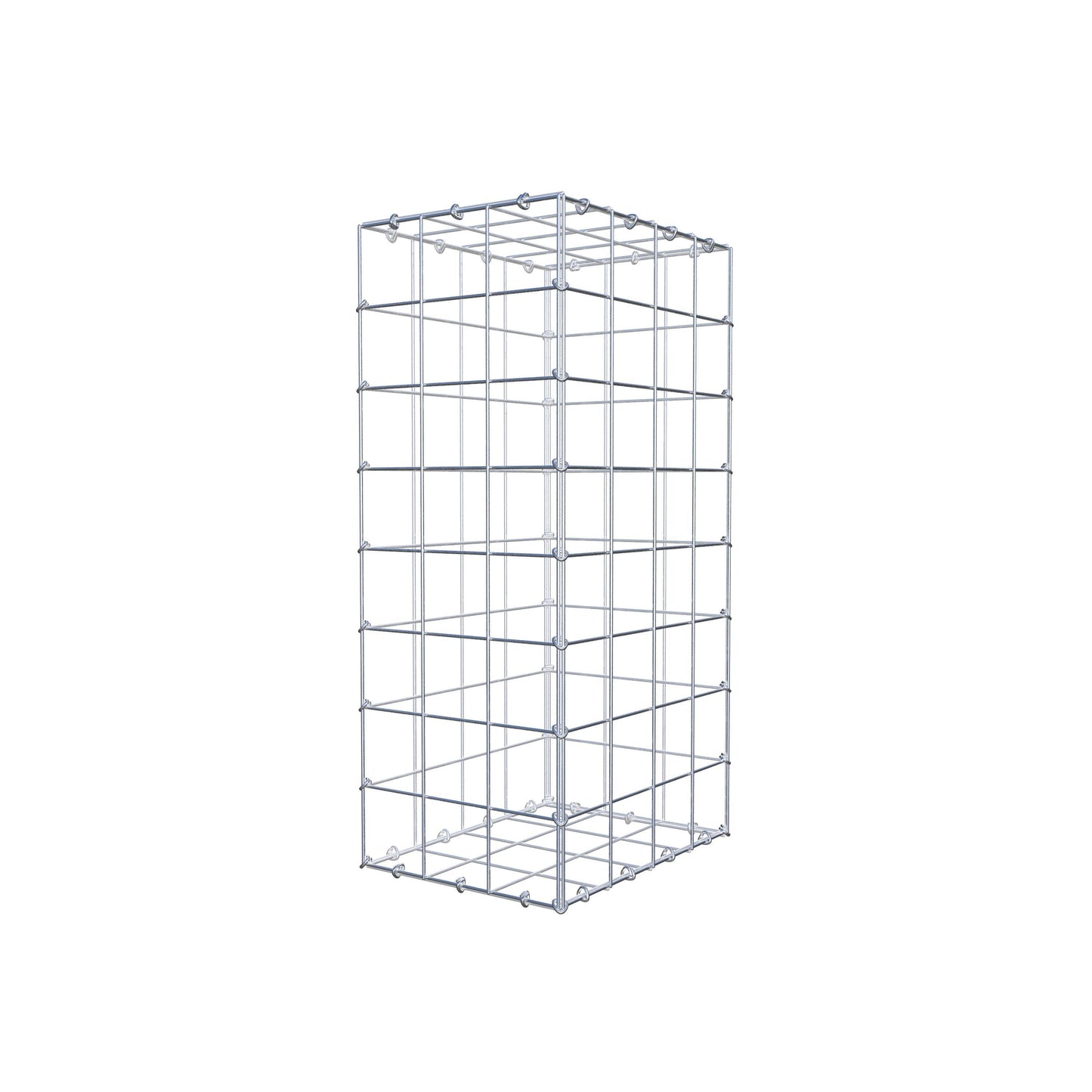 Gabion 80 cm x 40 cm x 30 cm (L x H x P), mailles 10 cm x 10 cm, anneau en C