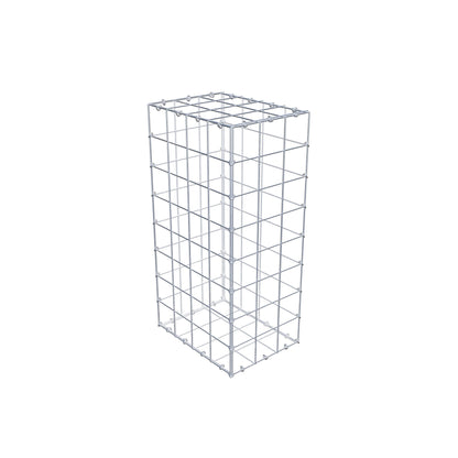 Gabion 80 cm x 40 cm x 30 cm (L x H x P), mailles 10 cm x 10 cm, anneau en C