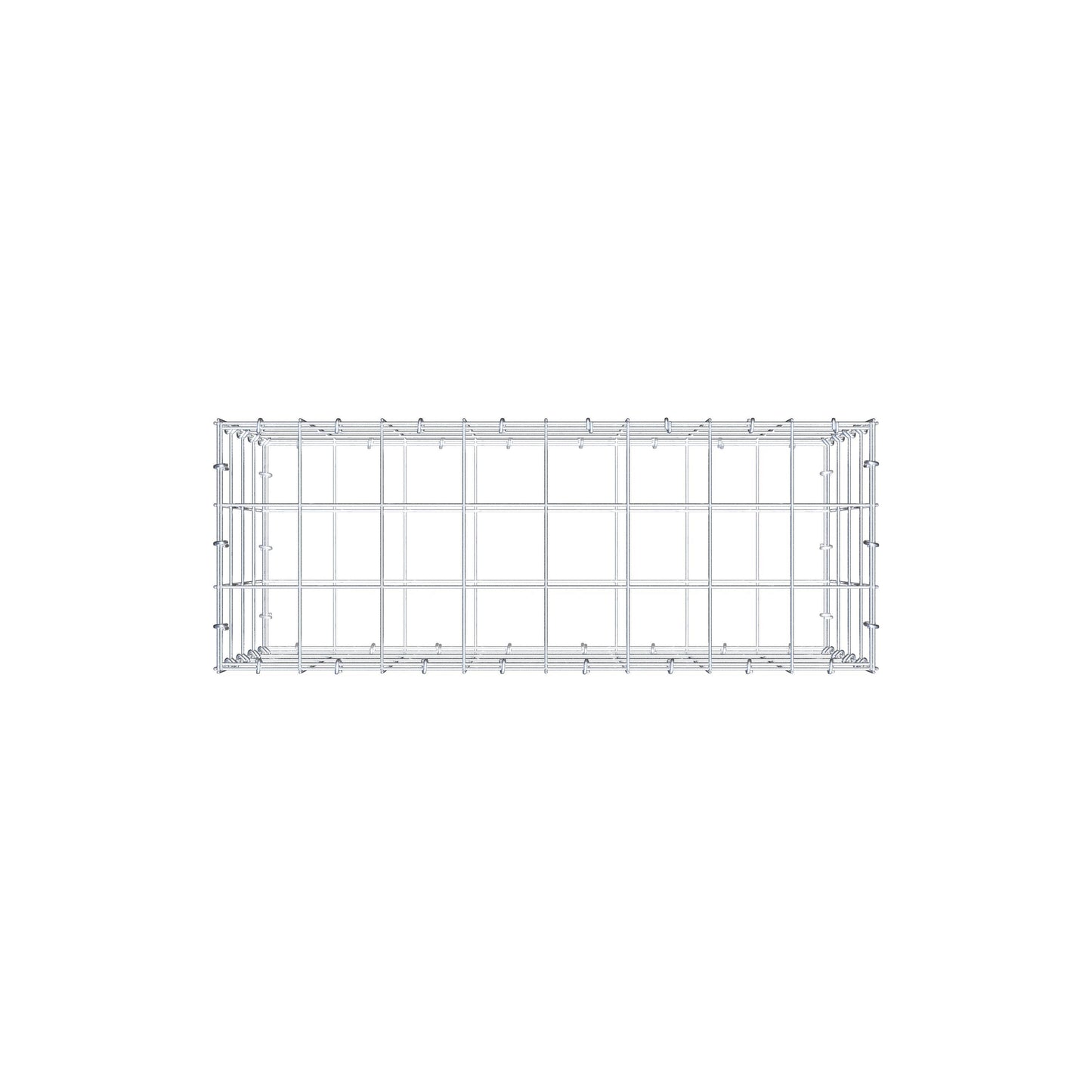 Gabion 80 cm x 40 cm x 30 cm (L x H x P), mailles 10 cm x 10 cm, anneau en C