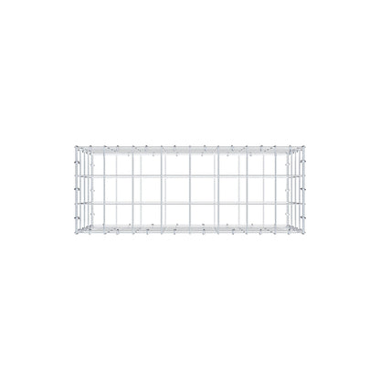 Gabion 80 cm x 40 cm x 30 cm (L x H x P), mailles 10 cm x 10 cm, anneau en C