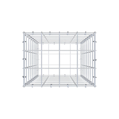 Gabion 80 cm x 40 cm x 30 cm (L x H x P), mailles 10 cm x 10 cm, anneau en C