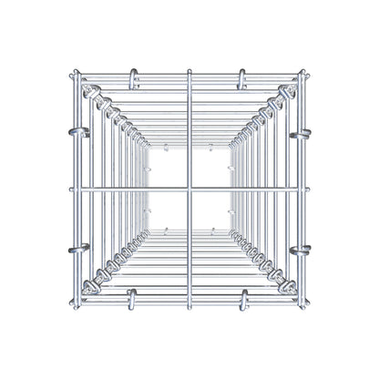 Gabion 100 cm x 20 cm x 20 cm (L x H x D), maskstorlek 10 cm x 10 cm, C-ring
