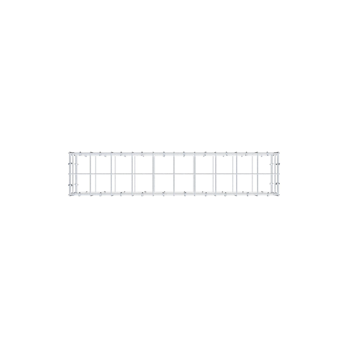 Gabion 100 cm x 20 cm x 20 cm (L x H x D), maskstorlek 10 cm x 10 cm, C-ring