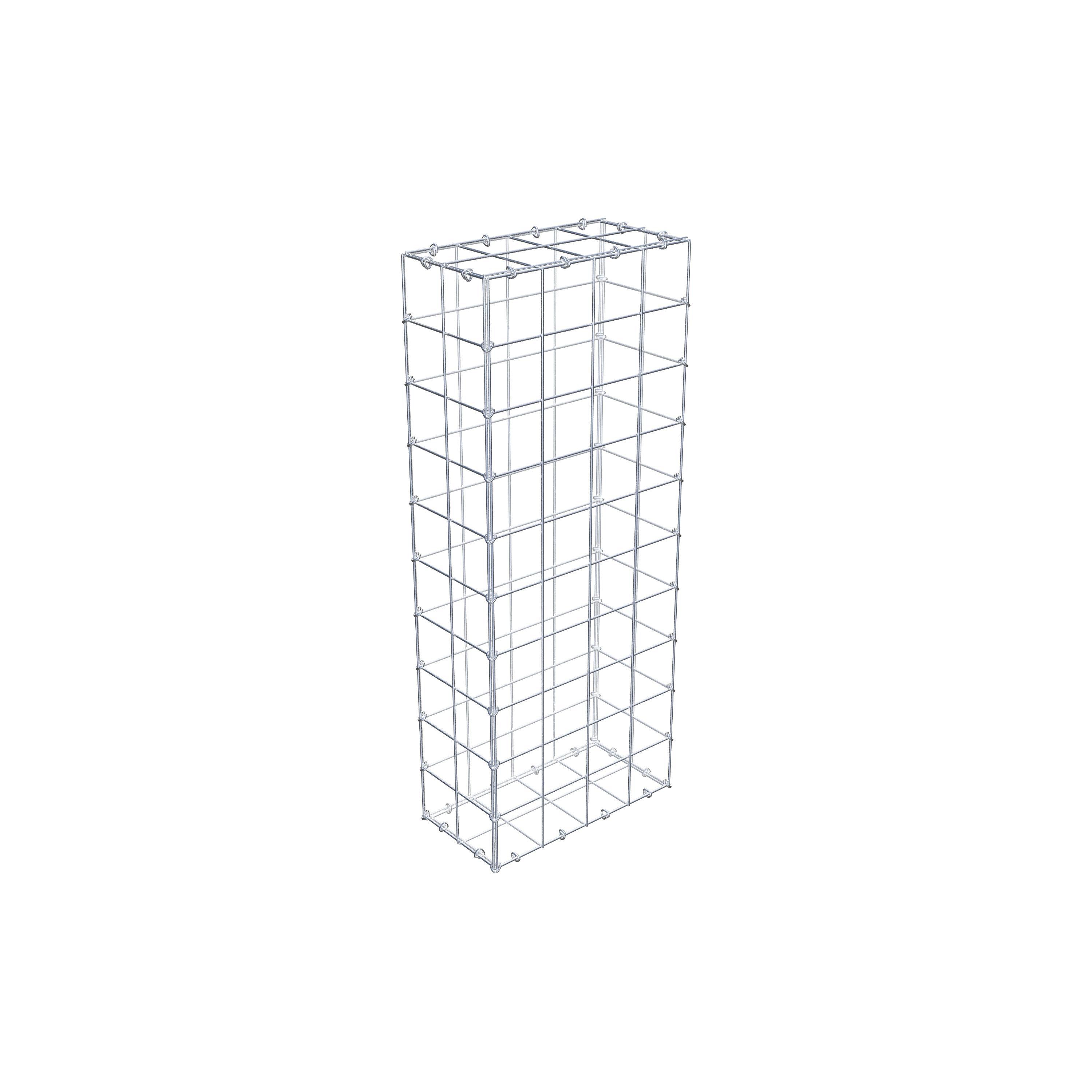 Gabion 100 cm x 20 cm x 40 cm (L x H x D), maskestørrelse 10 cm x 10 cm, C-ring