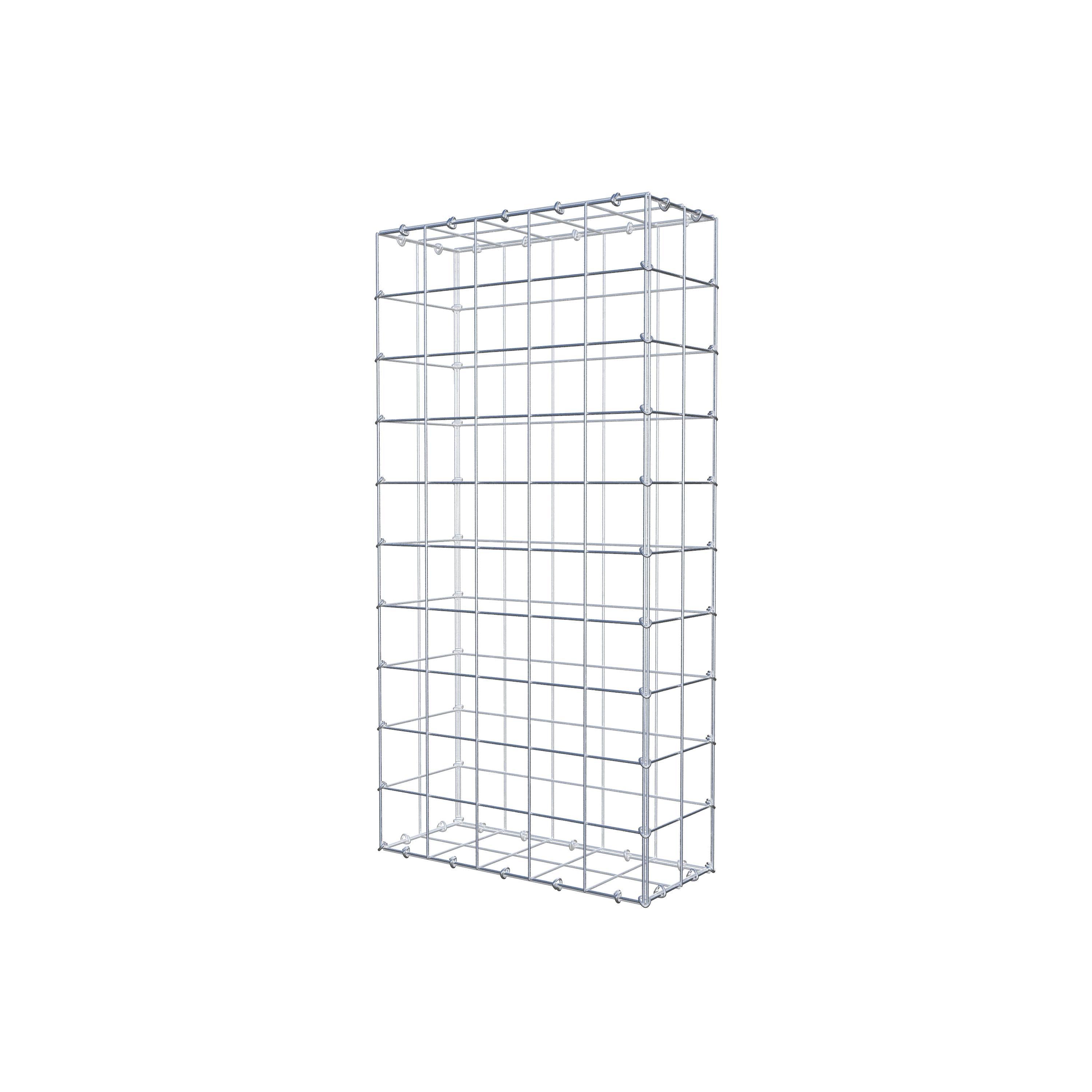 Gabion 100 cm x 20 cm x 50 cm (L x H x D), maskestørrelse 10 cm x 10 cm, C-ring