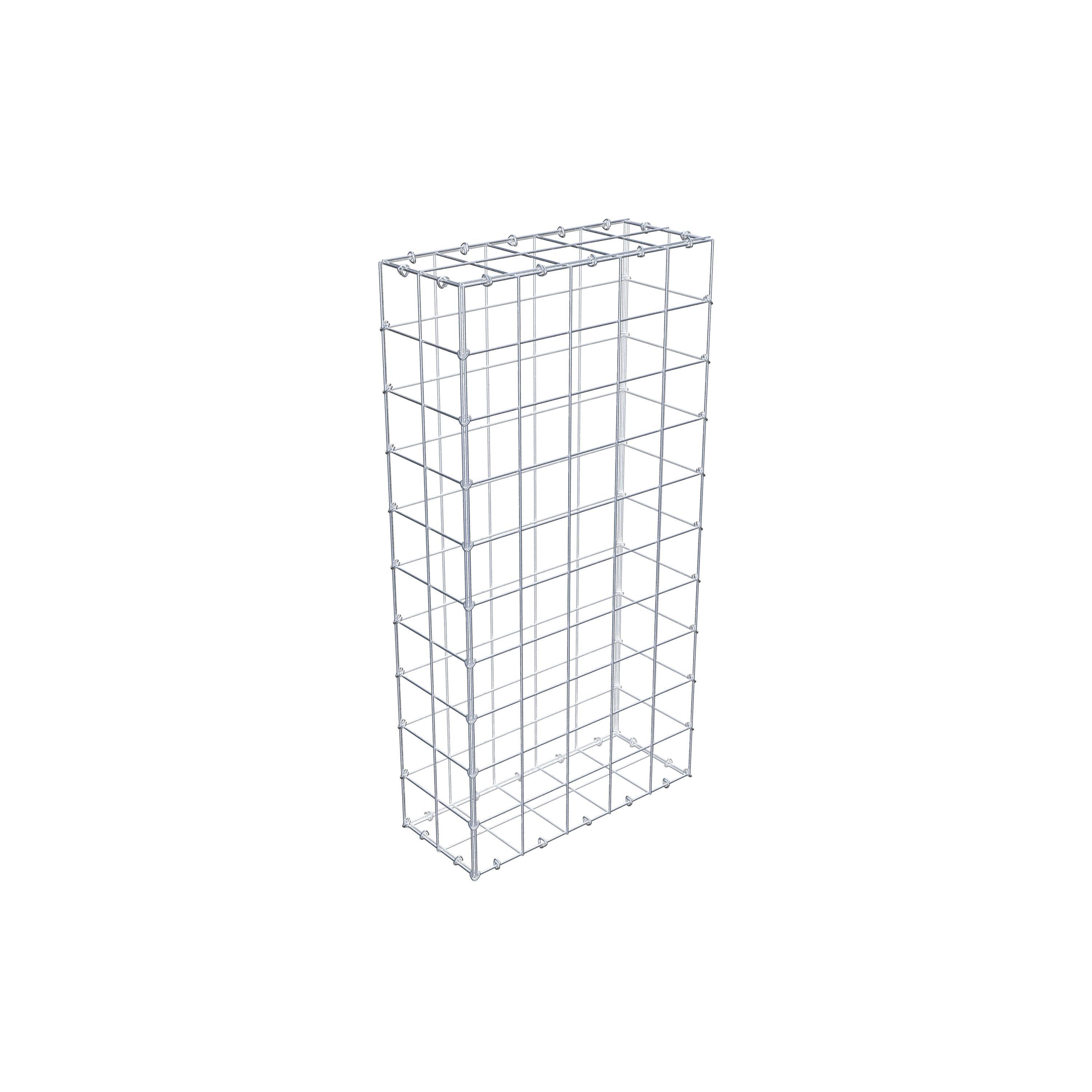 Gabion 100 cm x 20 cm x 50 cm (L x H x D), maskestørrelse 10 cm x 10 cm, C-ring