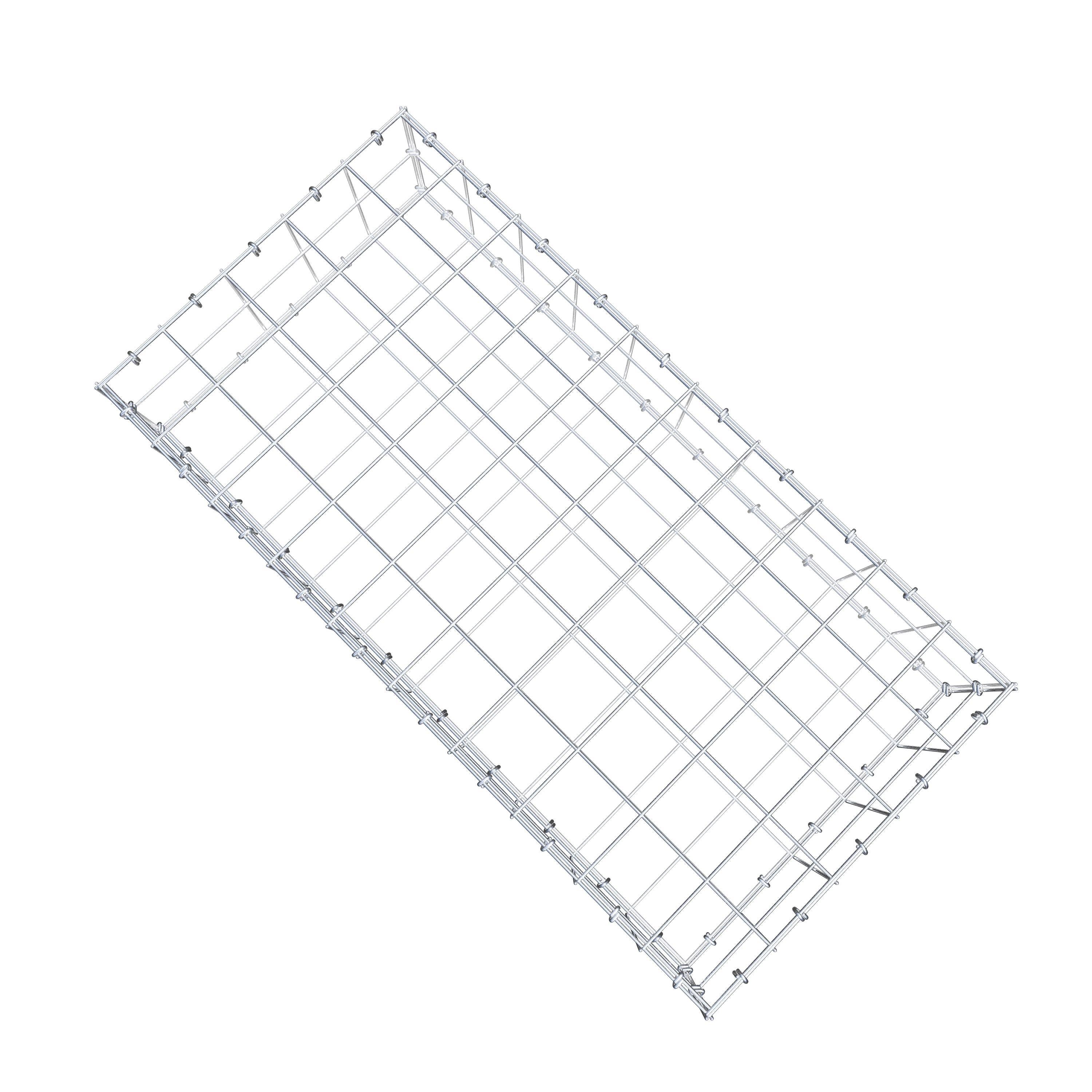 Gabione 100 cm x 20 cm x 50 cm (L x H x T), Maschenweite 10 cm x 10 cm, C-Ring