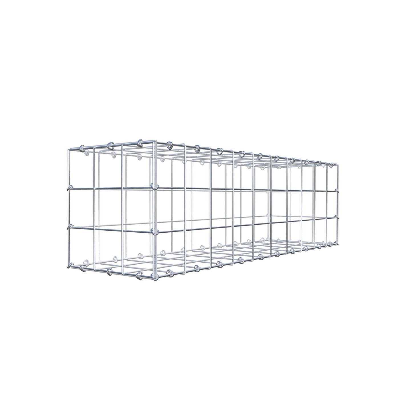 Gabbione 100 cm x 30 cm x 30 cm (L x H x P), maglia 10 cm x 10 cm, anello a C