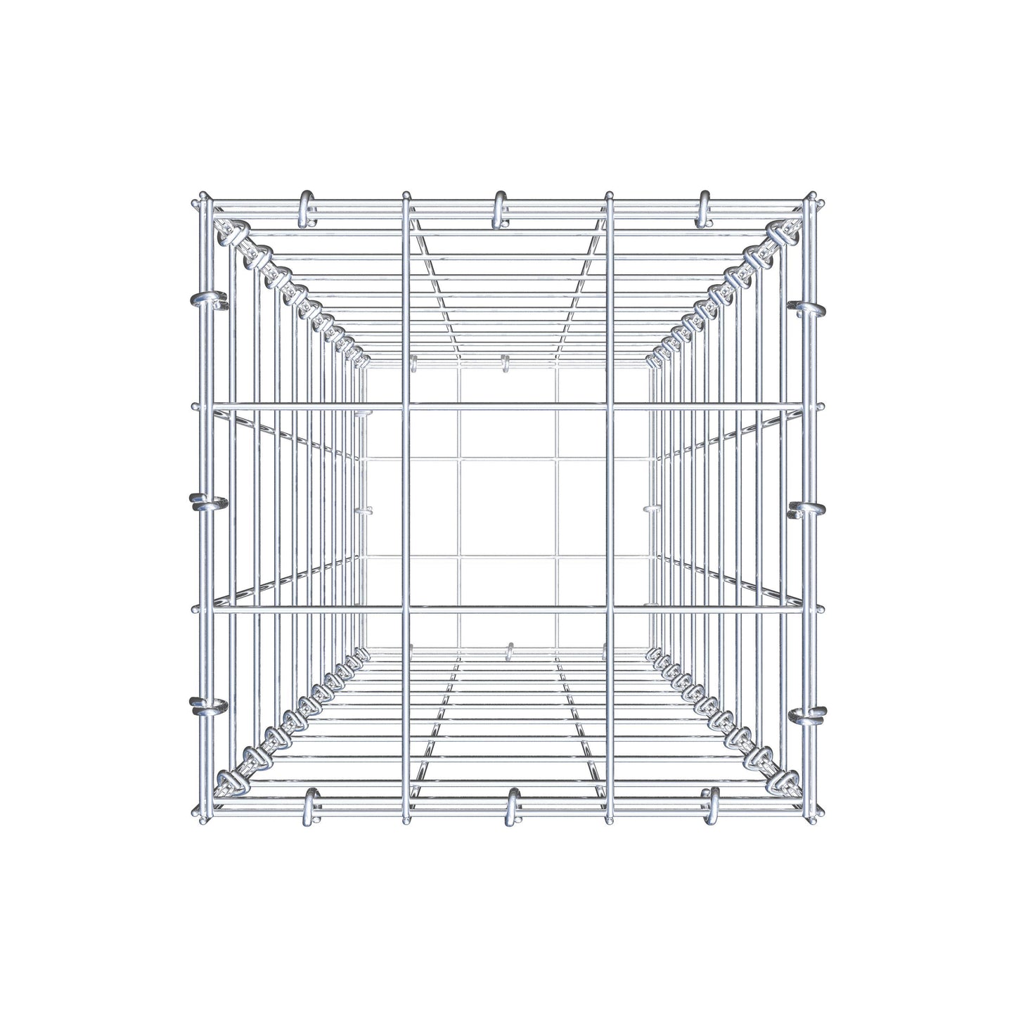Gabbione 100 cm x 30 cm x 30 cm (L x H x P), maglia 10 cm x 10 cm, anello a C