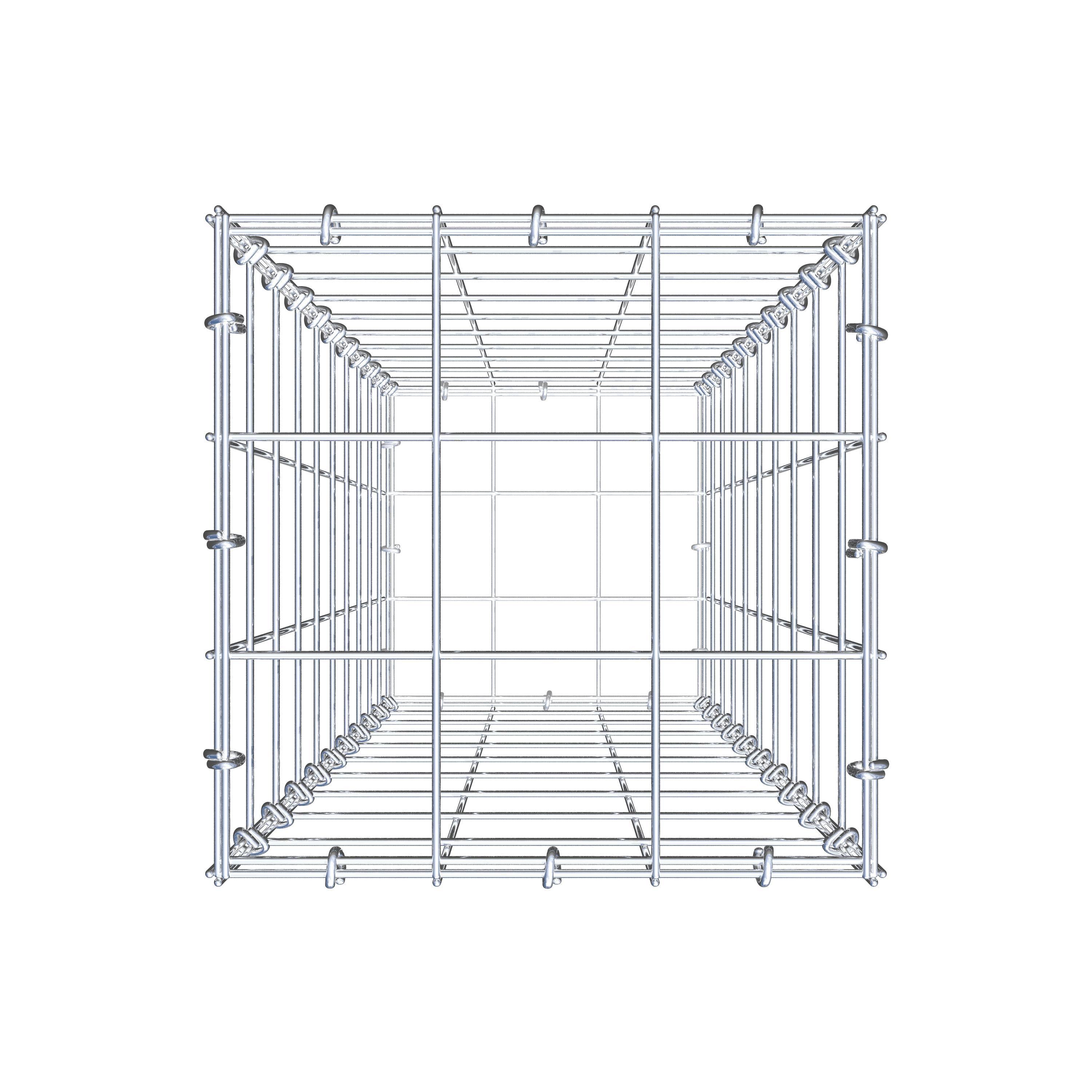 Gabion 100 cm x 30 cm x 30 cm (L x H x D), maskestørrelse 10 cm x 10 cm, C-ring