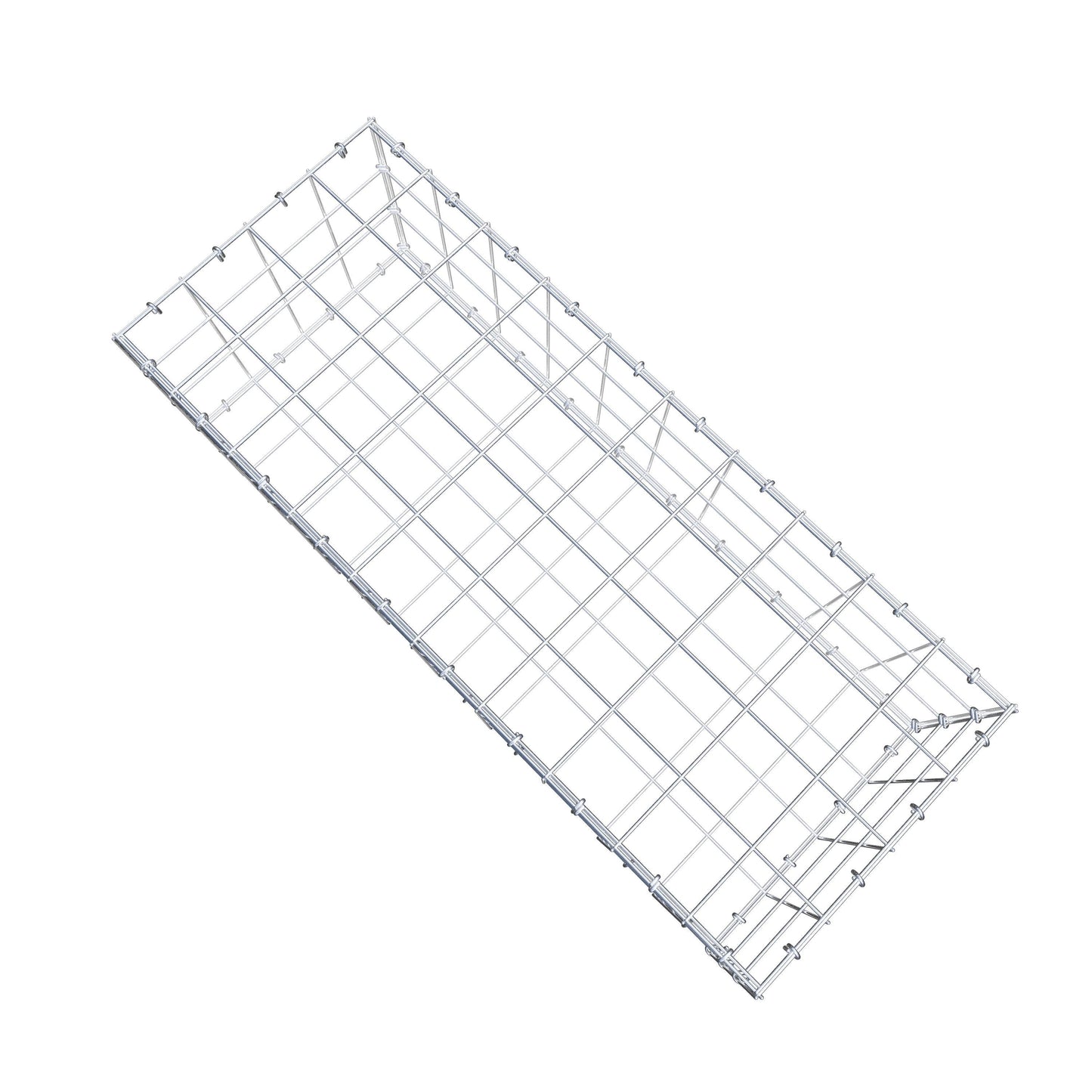 Gabion 100 cm x 30 cm x 40 cm (L x H x D), maskstorlek 10 cm x 10 cm, C-ring