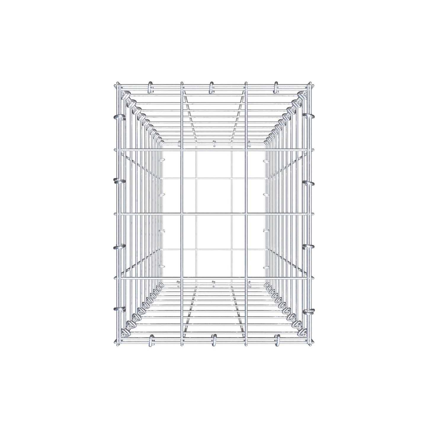 Gabion 100 cm x 30 cm x 40 cm (L x H x D), maskstorlek 10 cm x 10 cm, C-ring