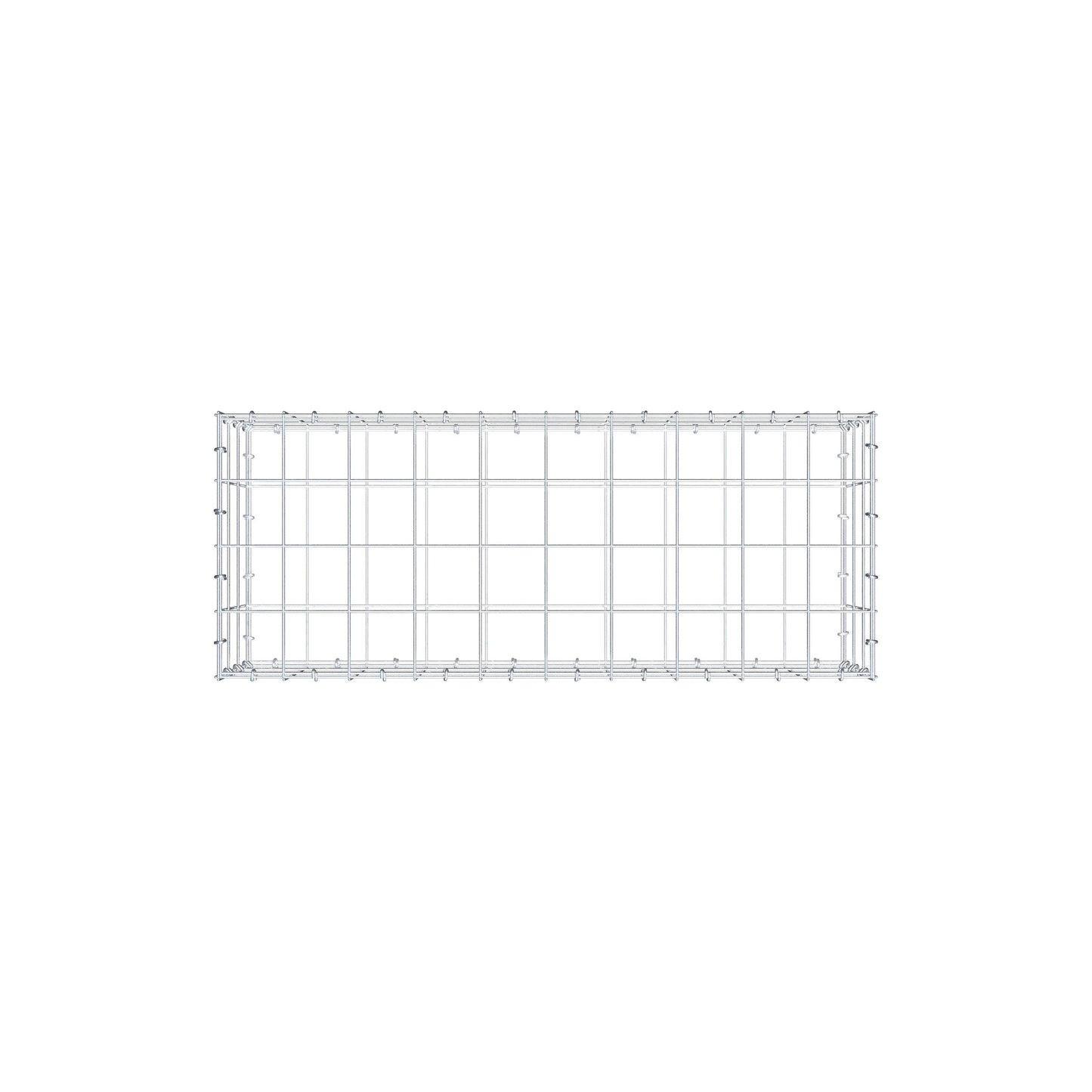 Gabion 100 cm x 30 cm x 40 cm (L x H x D), maskstorlek 10 cm x 10 cm, C-ring