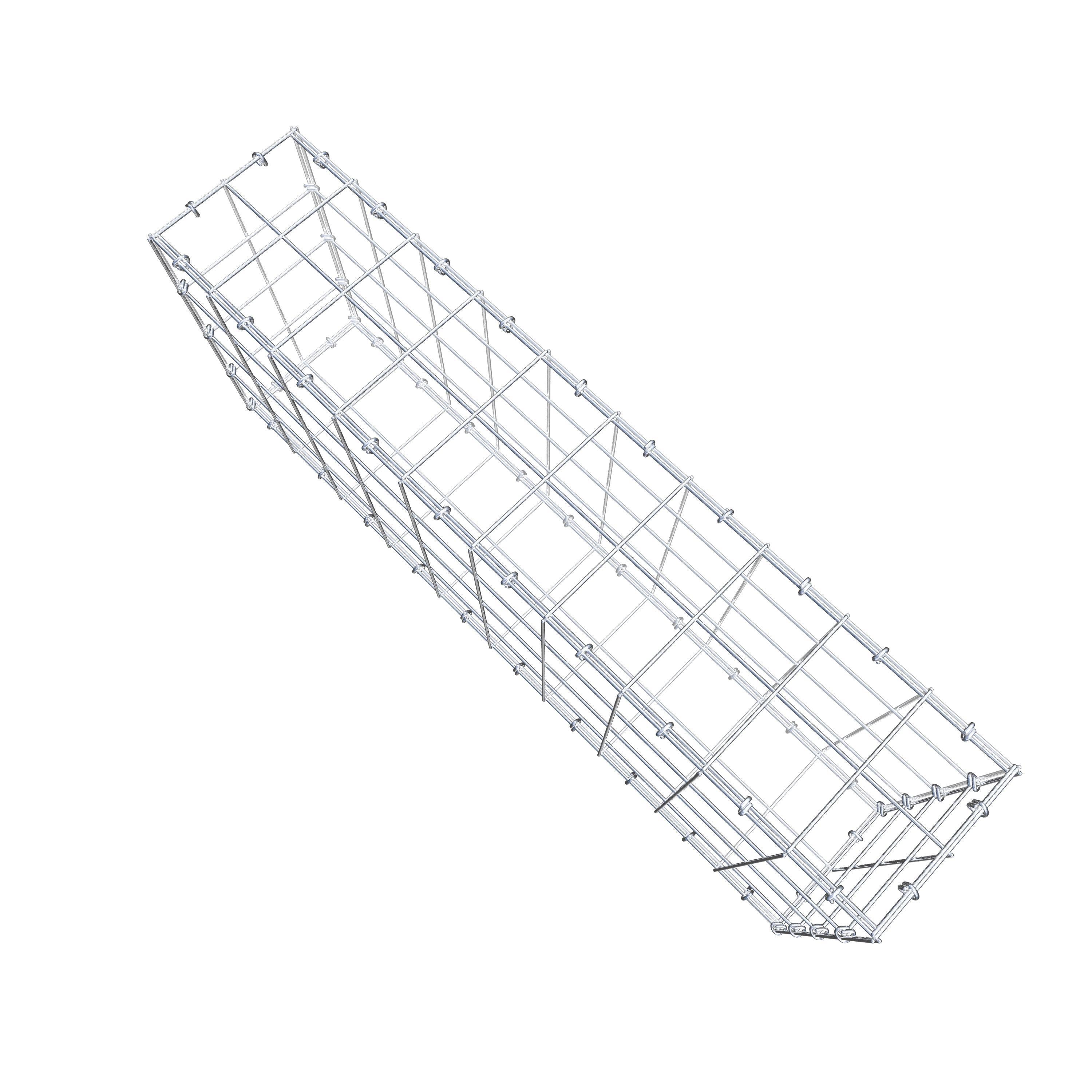 Gabione 100 cm x 40 cm x 20 cm (L x H x T), Maschenweite 10 cm x 10 cm, C-Ring