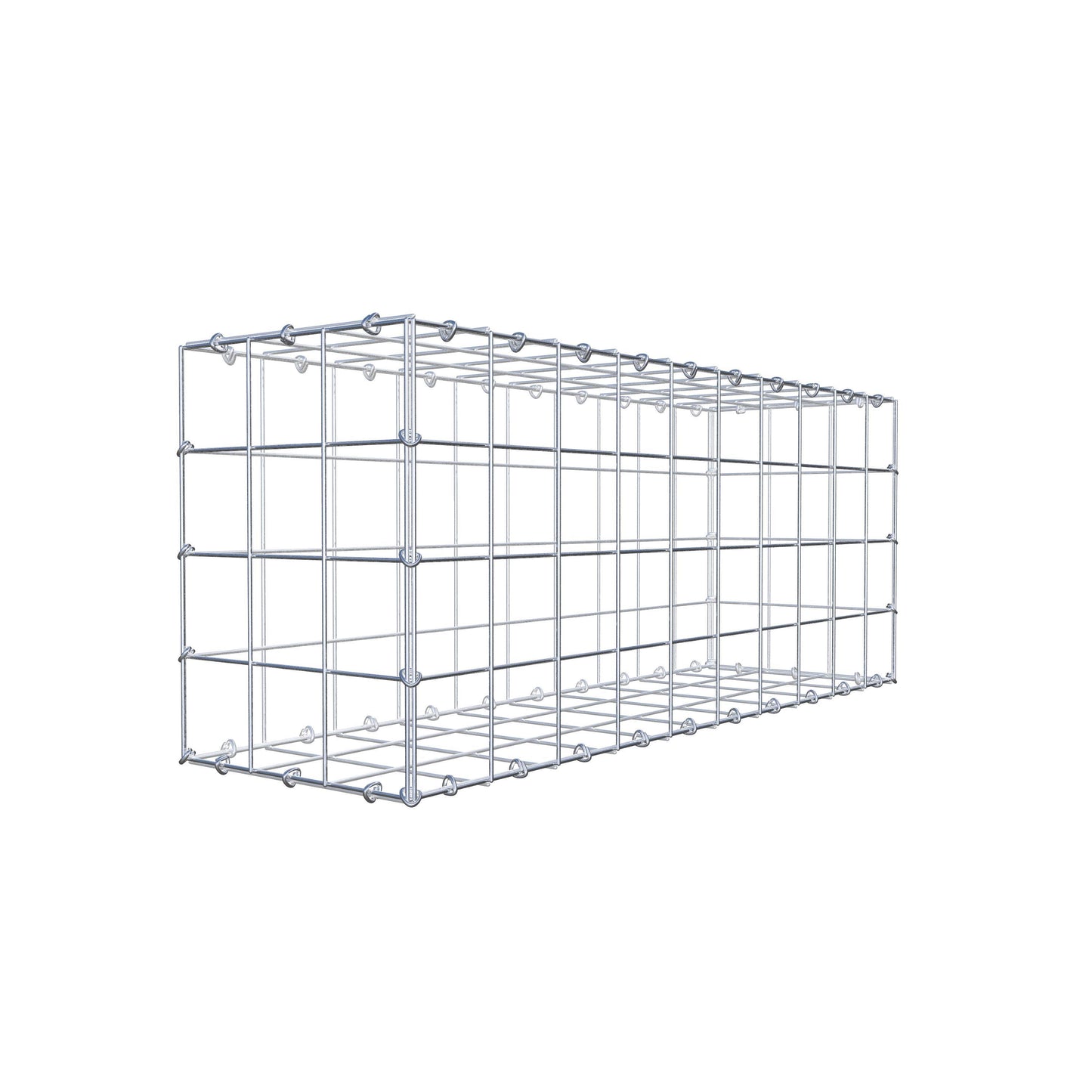 Gabion 100 cm x 40 cm x 30 cm (L x H x P), mailles 10 cm x 10 cm, anneau en C