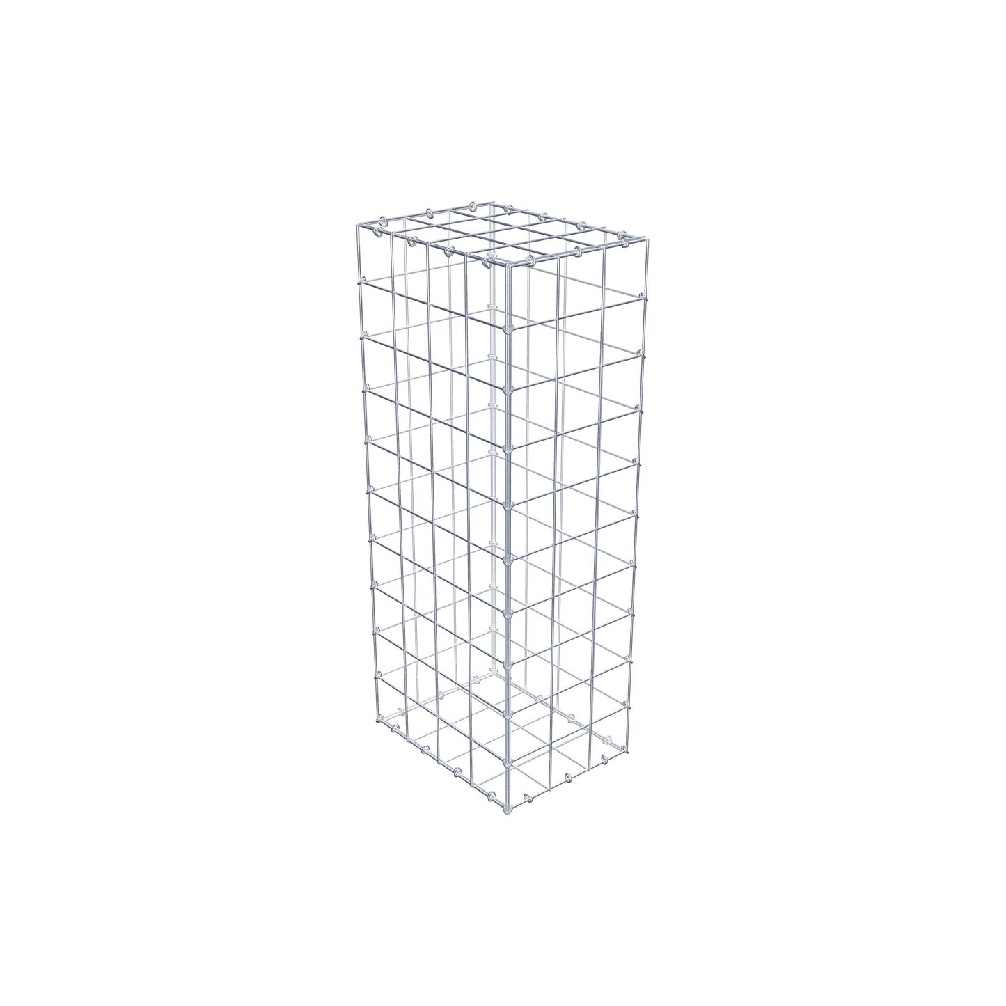 Gabion 100 cm x 40 cm x 30 cm (L x H x P), mailles 10 cm x 10 cm, anneau en C