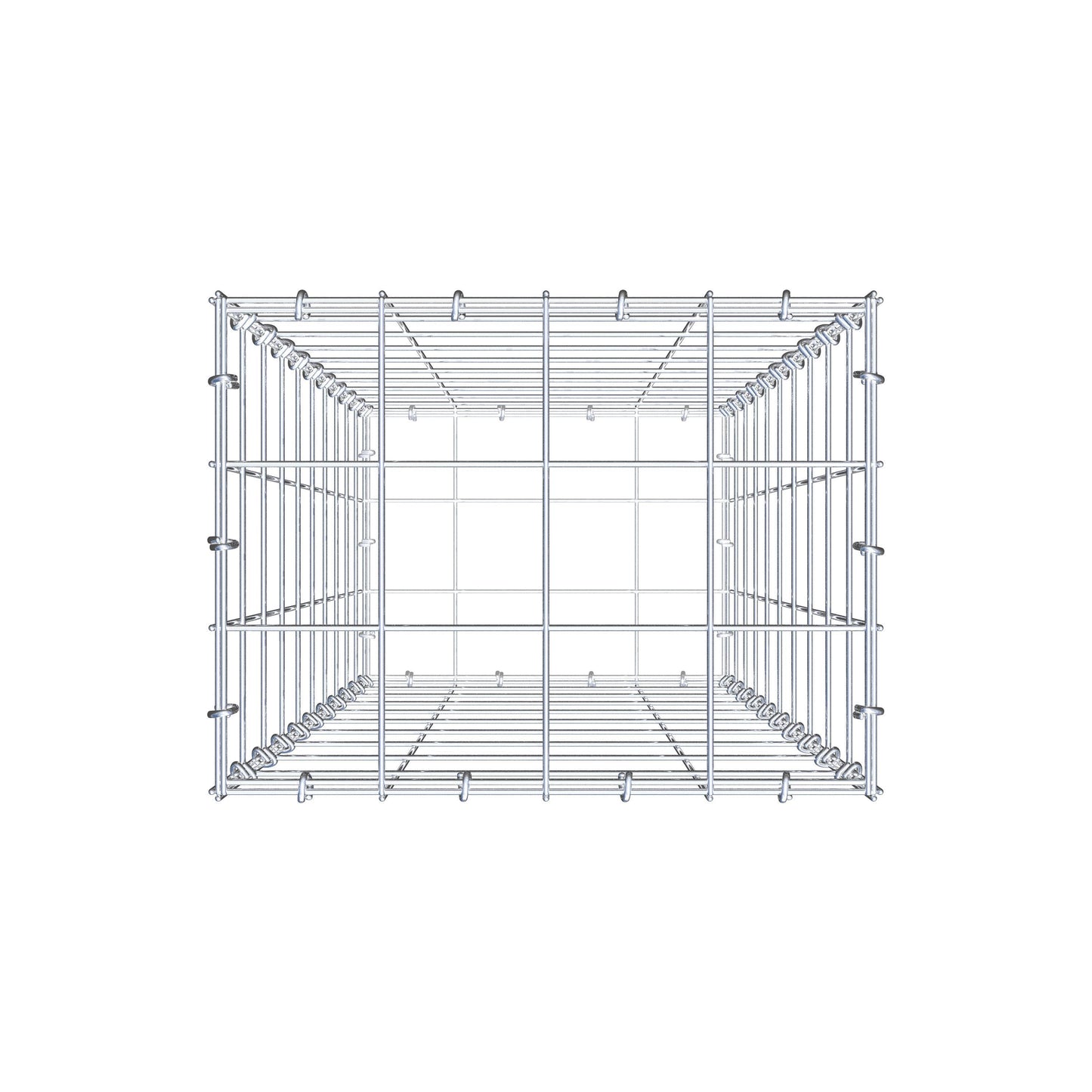 Gabion 100 cm x 40 cm x 30 cm (L x H x P), mailles 10 cm x 10 cm, anneau en C