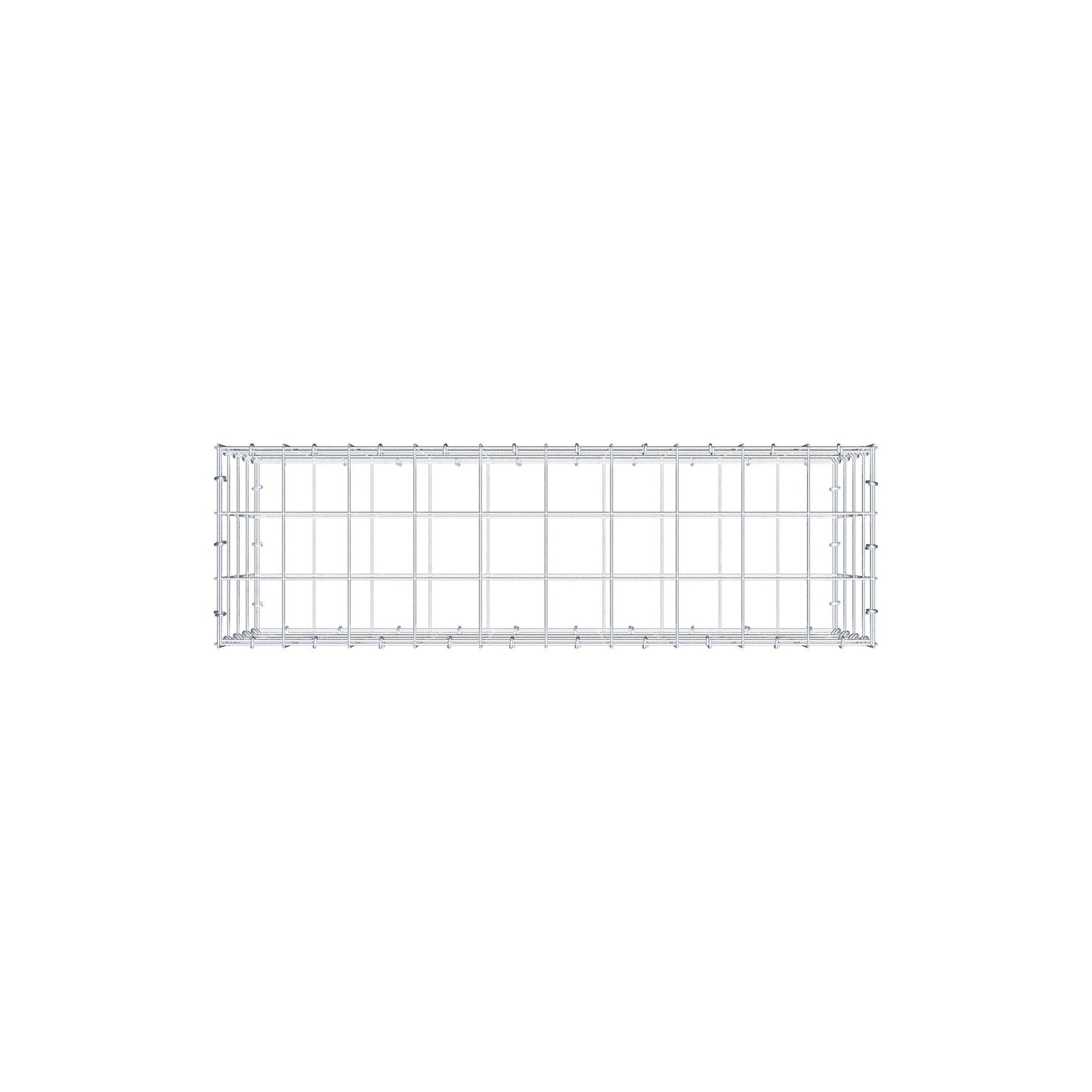 Gabion 100 cm x 40 cm x 30 cm (L x H x P), mailles 10 cm x 10 cm, anneau en C