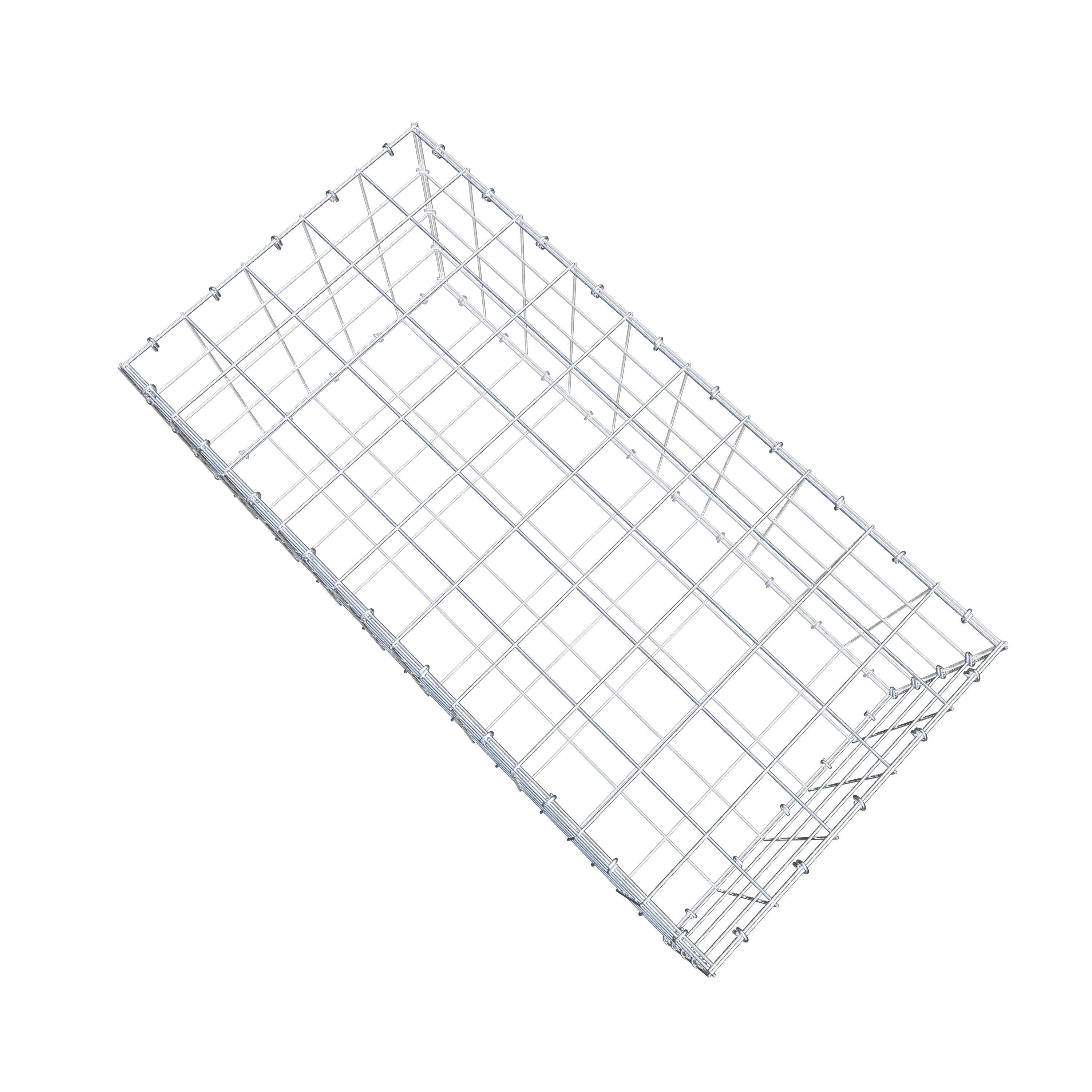 Gabion 100 cm x 40 cm x 50 cm (L x H x D), maskestørrelse 10 cm x 10 cm, C-ring