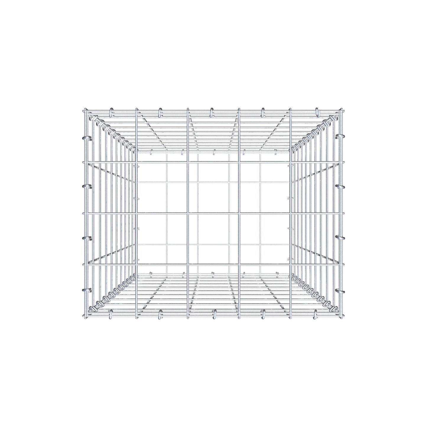 Gabião 100 cm x 50 cm x 40 cm (C x A x P), malhagem 10 cm x 10 cm, anel C