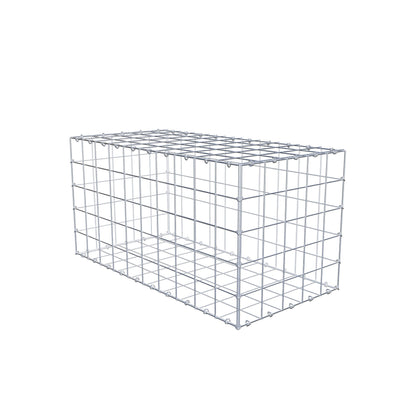 Gabion 100 cm x 50 cm x 50 cm (L x H x D), maskstorlek 10 cm x 10 cm, C-ring