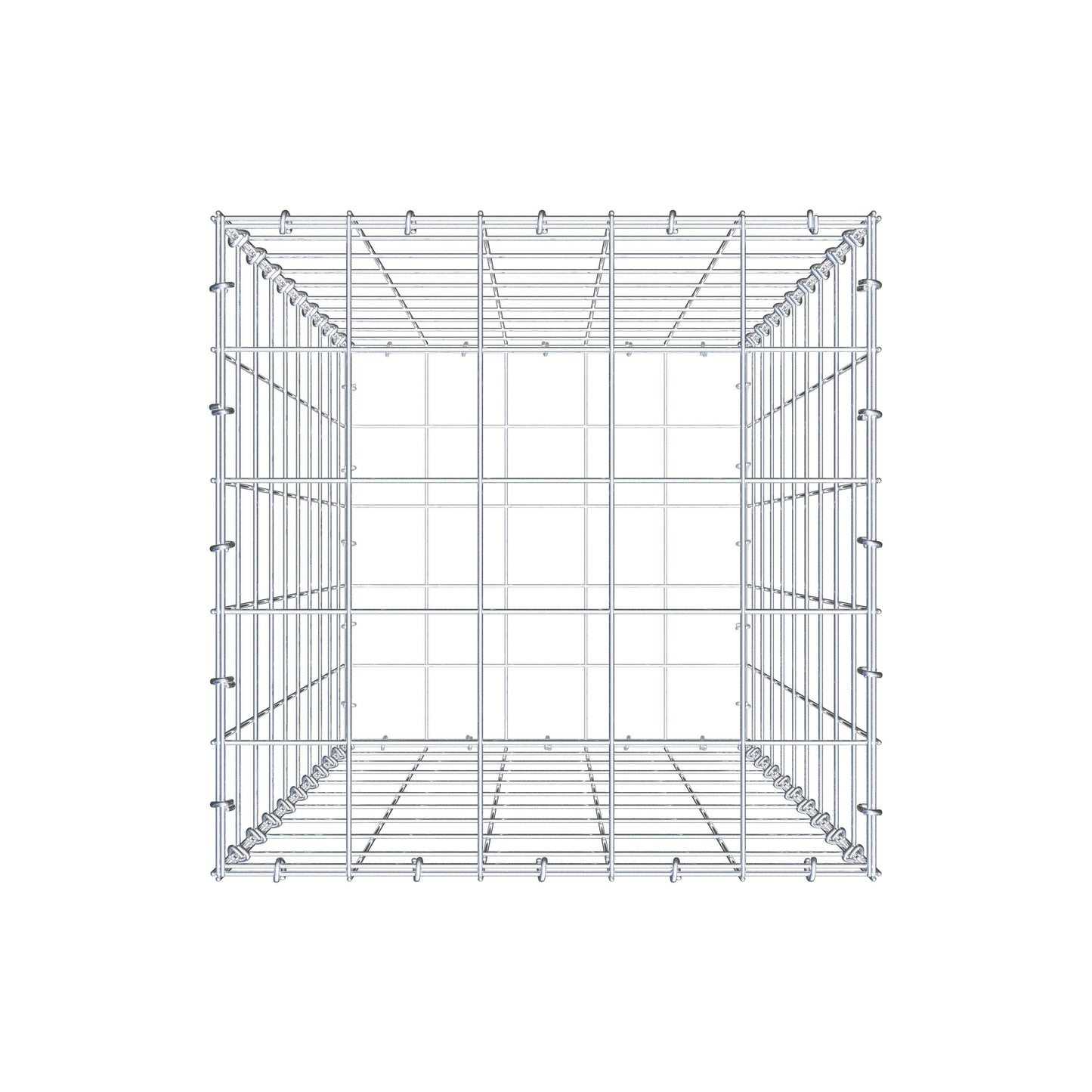 Gabion 100 cm x 50 cm x 50 cm (L x H x D), maskstorlek 10 cm x 10 cm, C-ring