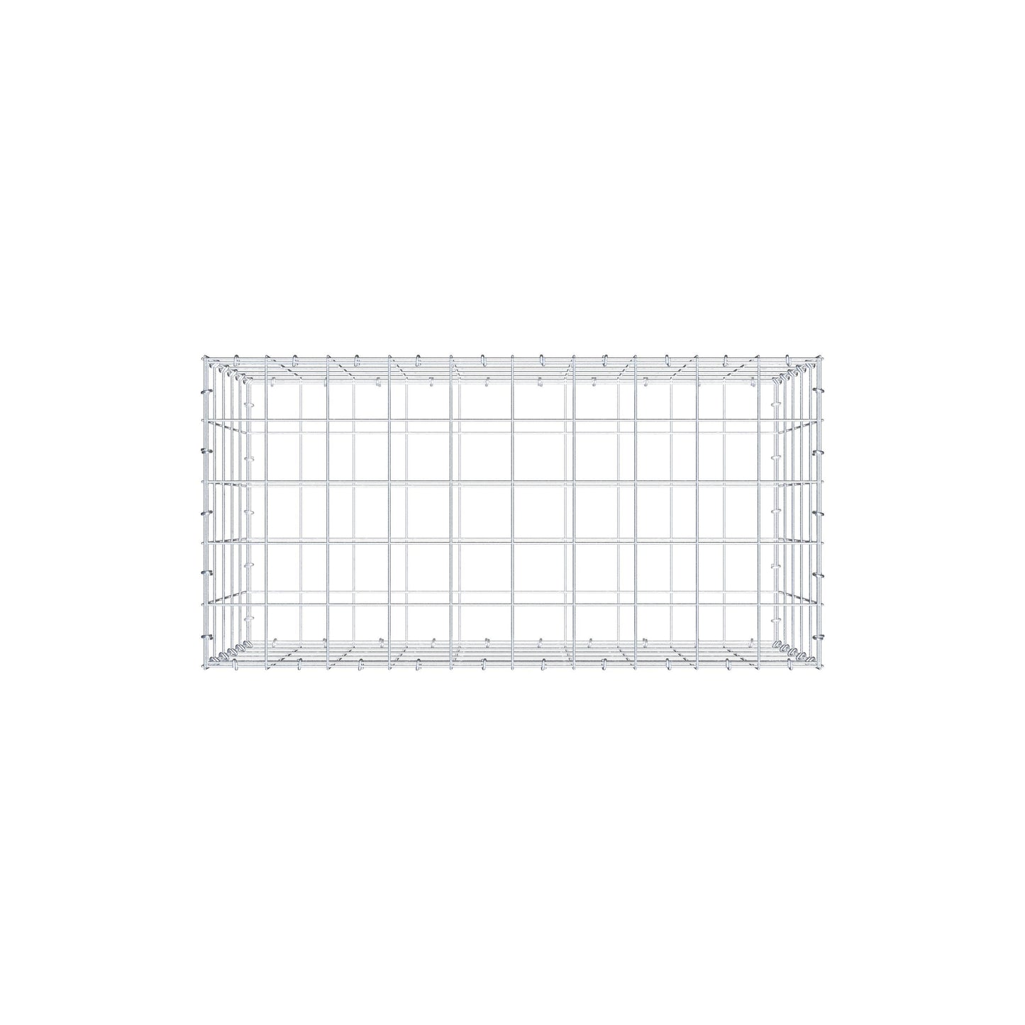 Gabion 100 cm x 50 cm x 50 cm (L x H x D), maskstorlek 10 cm x 10 cm, C-ring