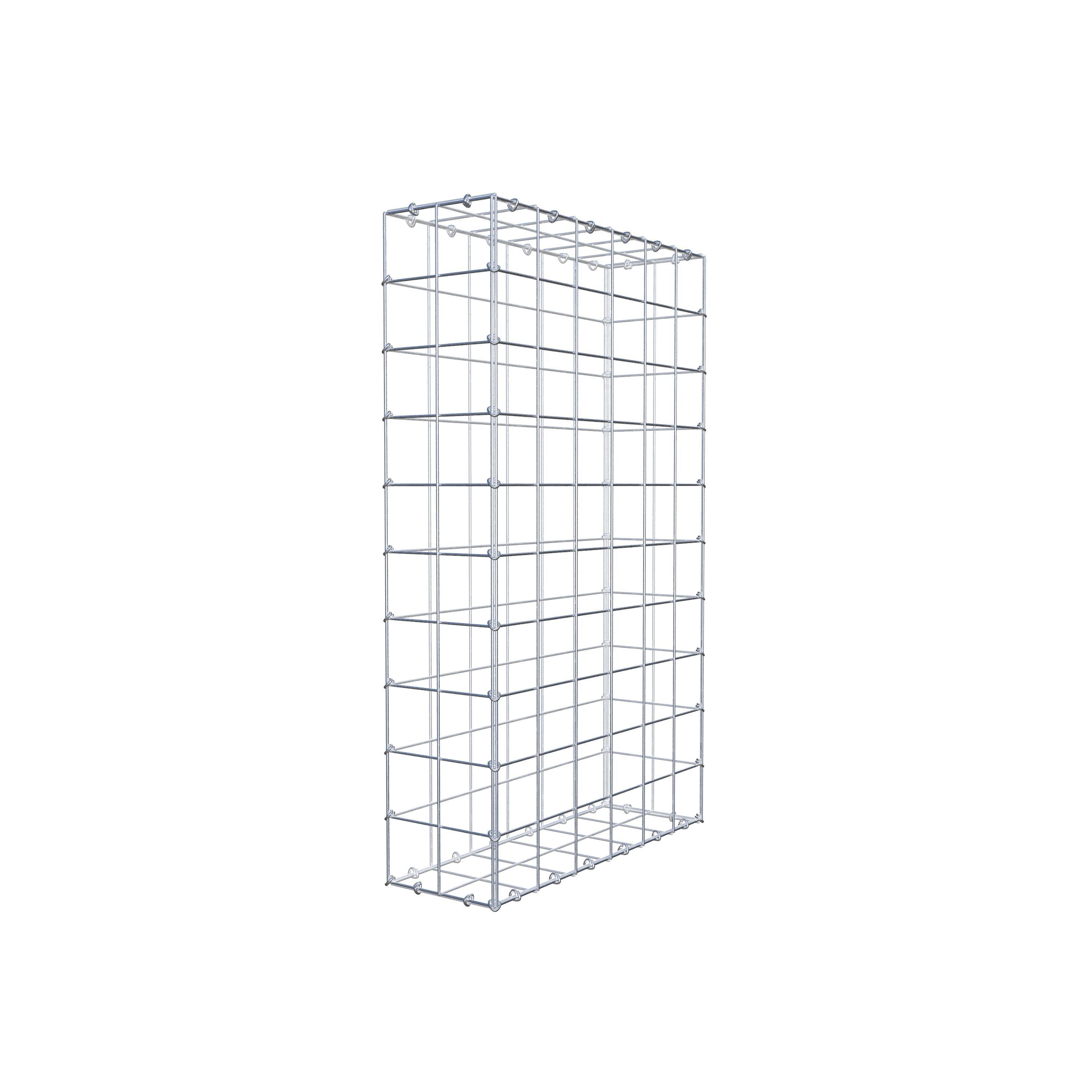 Gabion 100 cm x 60 cm x 20 cm (L x H x D), maskestørrelse 10 cm x 10 cm, C-ring