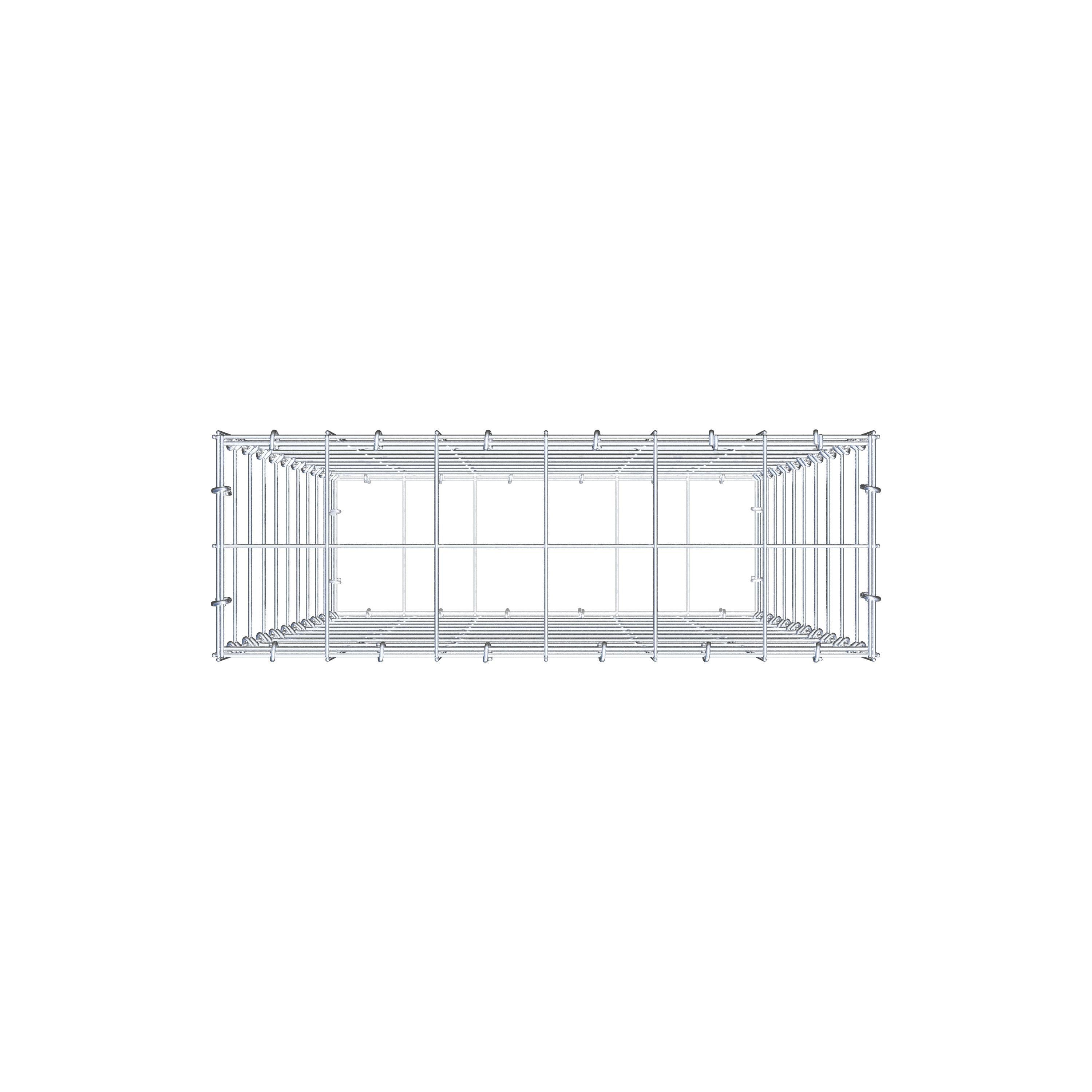 Gabione 100 cm x 60 cm x 20 cm (L x H x T), Maschenweite 10 cm x 10 cm, C-Ring