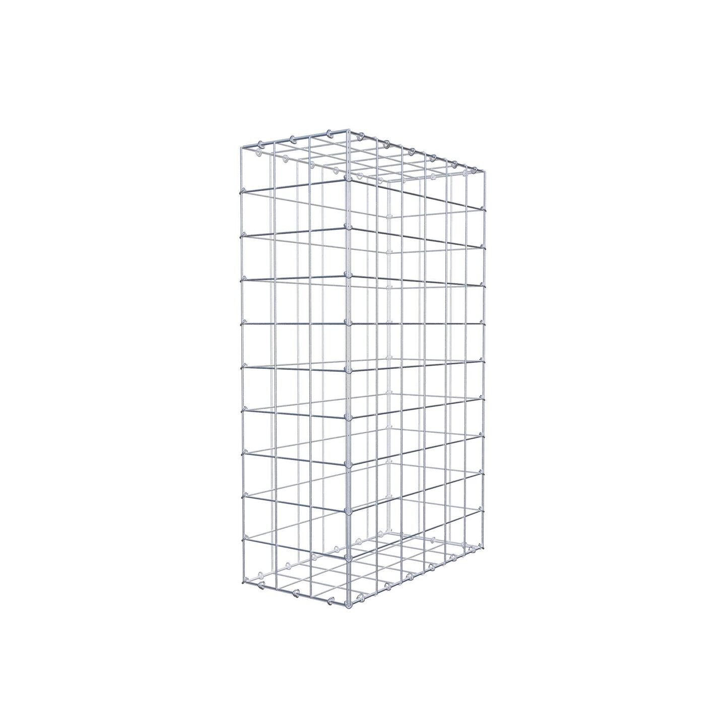 Gabion 100 cm x 60 cm x 30 cm (L x H x P), mailles 10 cm x 10 cm, anneau en C