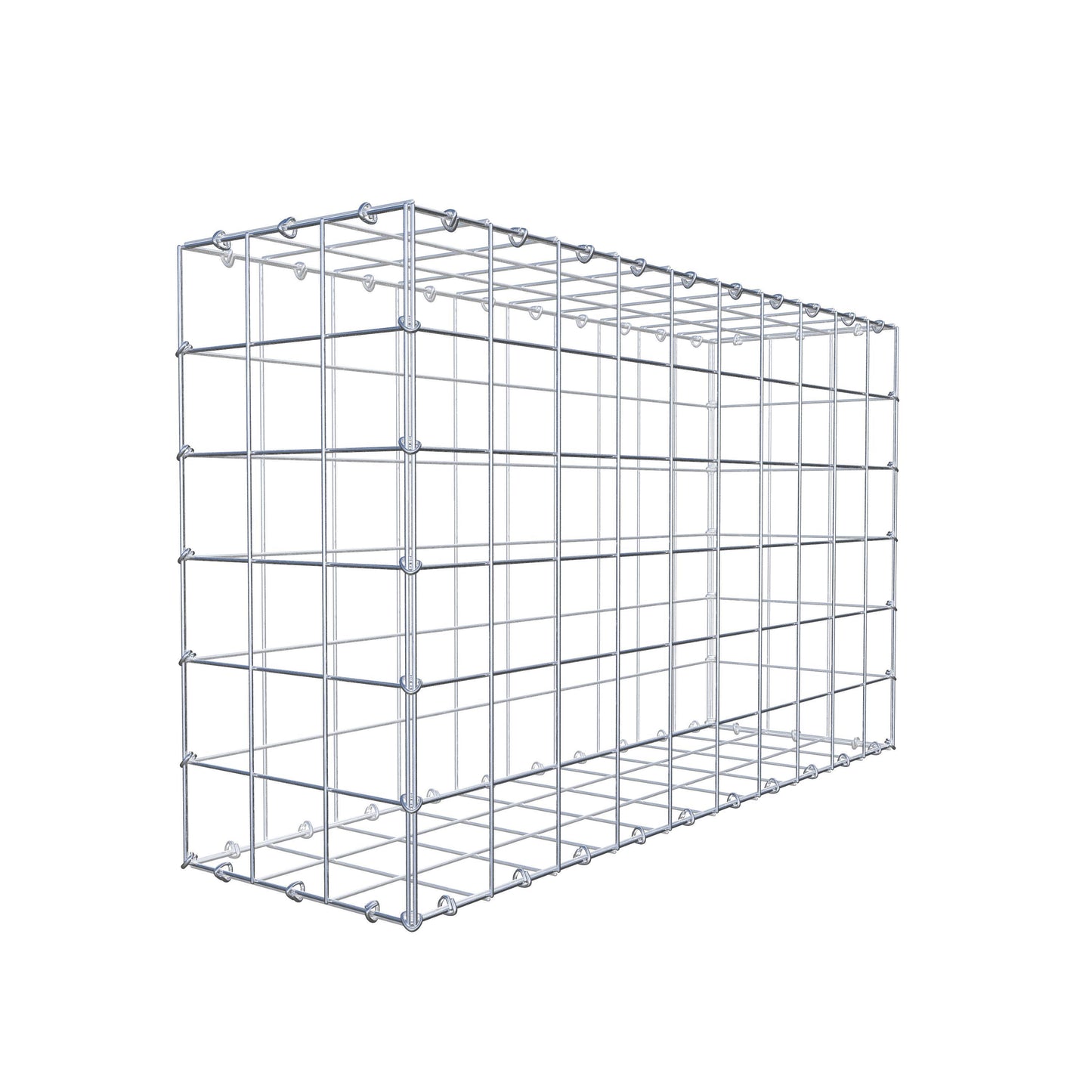 Gabion 100 cm x 60 cm x 30 cm (L x H x P), mailles 10 cm x 10 cm, anneau en C