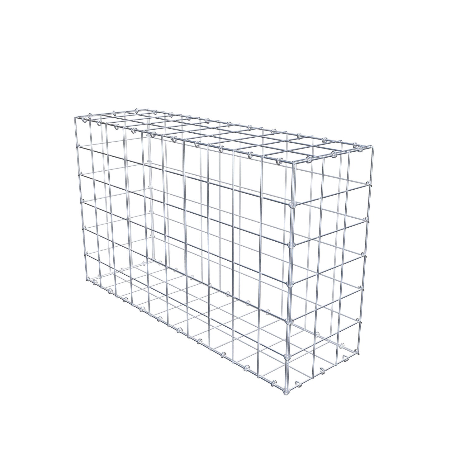 Gabion 100 cm x 60 cm x 30 cm (L x H x P), mailles 10 cm x 10 cm, anneau en C