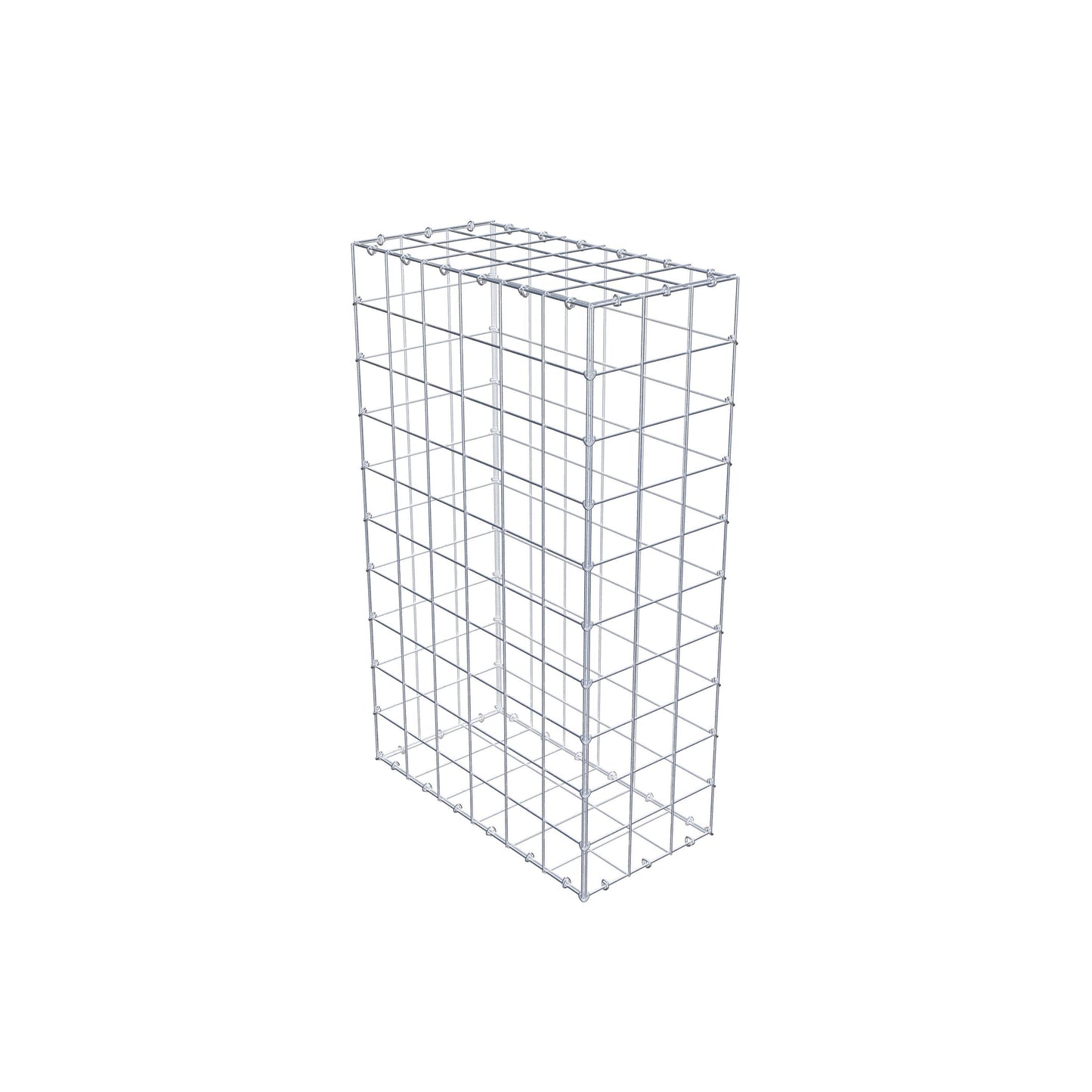 Gabion 100 cm x 60 cm x 30 cm (L x H x P), mailles 10 cm x 10 cm, anneau en C