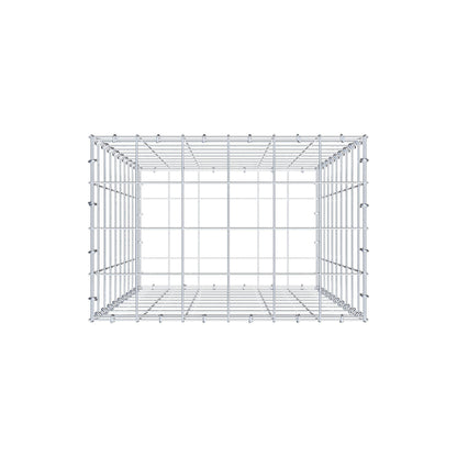 Gabbione 100 cm x 60 cm x 40 cm (L x H x P), maglia 10 cm x 10 cm, anello a C
